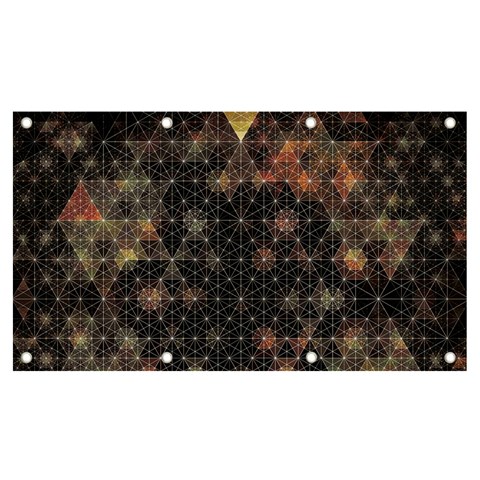 Abstract Psychedelic Geometry Andy Gilmore Sacred Banner and Sign 7  x 4  from ArtsNow.com Front
