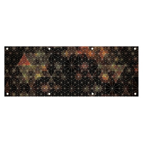 Abstract Psychedelic Geometry Andy Gilmore Sacred Banner and Sign 8  x 3  from ArtsNow.com Front