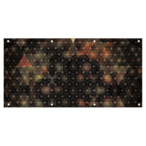 Abstract Psychedelic Geometry Andy Gilmore Sacred Banner and Sign 8  x 4  from ArtsNow.com Front