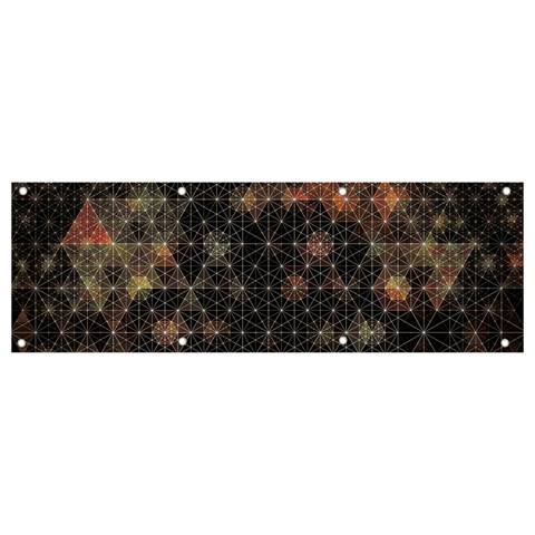 Abstract Psychedelic Geometry Andy Gilmore Sacred Banner and Sign 9  x 3  from ArtsNow.com Front