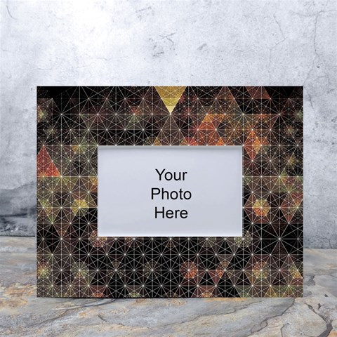 Abstract Psychedelic Geometry Andy Gilmore Sacred White Tabletop Photo Frame 4 x6  from ArtsNow.com Front