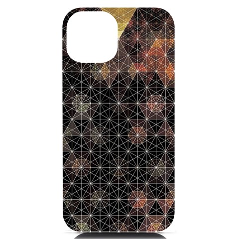 Abstract Psychedelic Geometry Andy Gilmore Sacred iPhone 14 Black UV Print Case from ArtsNow.com Front