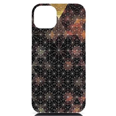 Abstract Psychedelic Geometry Andy Gilmore Sacred iPhone 14 Plus Black UV Print Case from ArtsNow.com Front
