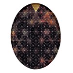 Abstract Psychedelic Geometry Andy Gilmore Sacred Oval Glass Fridge Magnet (4 pack)