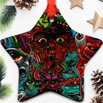 Somewhere Near Oblivion Nightmares Acid Colors Psychedelic Ornament (Star)