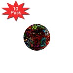 Somewhere Near Oblivion Nightmares Acid Colors Psychedelic 1  Mini Magnet (10 pack) 