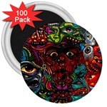 Somewhere Near Oblivion Nightmares Acid Colors Psychedelic 3  Magnets (100 pack)