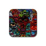 Somewhere Near Oblivion Nightmares Acid Colors Psychedelic Rubber Coaster (Square)