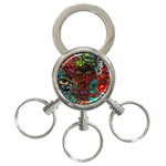 Somewhere Near Oblivion Nightmares Acid Colors Psychedelic 3-Ring Key Chain