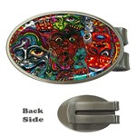 Somewhere Near Oblivion Nightmares Acid Colors Psychedelic Money Clips (Oval) 