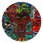 Somewhere Near Oblivion Nightmares Acid Colors Psychedelic Magnet 5  (Round)