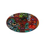 Somewhere Near Oblivion Nightmares Acid Colors Psychedelic Sticker Oval (100 pack)