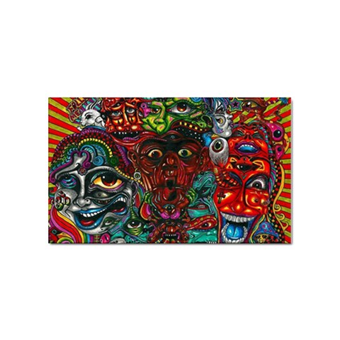 Somewhere Near Oblivion Nightmares Acid Colors Psychedelic Sticker Rectangular (10 pack) from ArtsNow.com Front