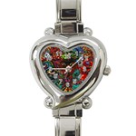 Somewhere Near Oblivion Nightmares Acid Colors Psychedelic Heart Italian Charm Watch
