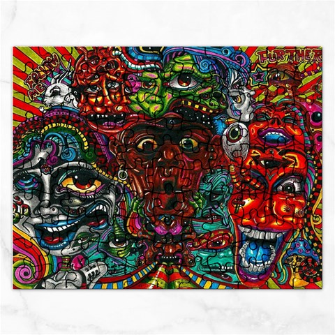 Somewhere Near Oblivion Nightmares Acid Colors Psychedelic Rectangular Jigsaw Puzzl from ArtsNow.com Front