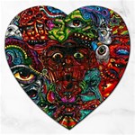 Somewhere Near Oblivion Nightmares Acid Colors Psychedelic Jigsaw Puzzle (Heart)