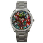 Somewhere Near Oblivion Nightmares Acid Colors Psychedelic Sport Metal Watch