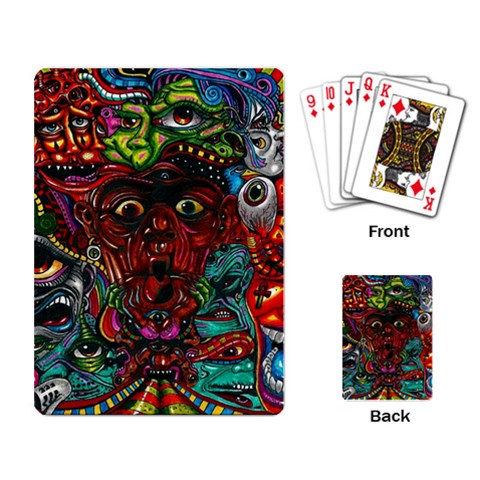 Somewhere Near Oblivion Nightmares Acid Colors Psychedelic Playing Cards Single Design (Rectangle) from ArtsNow.com Back