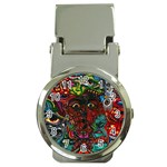 Somewhere Near Oblivion Nightmares Acid Colors Psychedelic Money Clip Watches