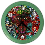 Somewhere Near Oblivion Nightmares Acid Colors Psychedelic Color Wall Clock