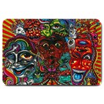 Somewhere Near Oblivion Nightmares Acid Colors Psychedelic Large Doormat