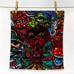 Somewhere Near Oblivion Nightmares Acid Colors Psychedelic Face Towel