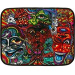 Somewhere Near Oblivion Nightmares Acid Colors Psychedelic Fleece Blanket (Mini)