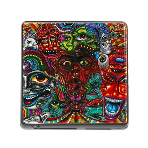 Somewhere Near Oblivion Nightmares Acid Colors Psychedelic Memory Card Reader (Square 5 Slot) from ArtsNow.com Front