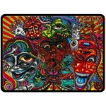 Somewhere Near Oblivion Nightmares Acid Colors Psychedelic Fleece Blanket (Large)