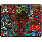 Somewhere Near Oblivion Nightmares Acid Colors Psychedelic Fleece Blanket (Medium)