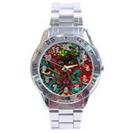 Somewhere Near Oblivion Nightmares Acid Colors Psychedelic Stainless Steel Analogue Watch