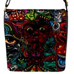 Somewhere Near Oblivion Nightmares Acid Colors Psychedelic Flap Closure Messenger Bag (S)