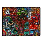 Somewhere Near Oblivion Nightmares Acid Colors Psychedelic Two Sides Fleece Blanket (Small)