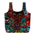 Somewhere Near Oblivion Nightmares Acid Colors Psychedelic Full Print Recycle Bag (L)