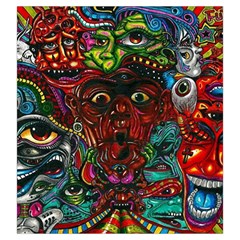 Somewhere Near Oblivion Nightmares Acid Colors Psychedelic Drawstring Pouch (Large) from ArtsNow.com Back