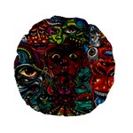 Somewhere Near Oblivion Nightmares Acid Colors Psychedelic Standard 15  Premium Flano Round Cushions