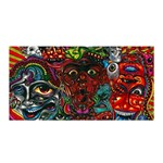 Somewhere Near Oblivion Nightmares Acid Colors Psychedelic Satin Wrap 35  x 70 