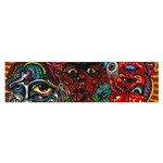 Somewhere Near Oblivion Nightmares Acid Colors Psychedelic Oblong Satin Scarf (16  x 60 )
