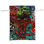 Somewhere Near Oblivion Nightmares Acid Colors Psychedelic Lightweight Drawstring Pouch (XL)