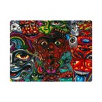 Somewhere Near Oblivion Nightmares Acid Colors Psychedelic Premium Plush Fleece Blanket (Mini)