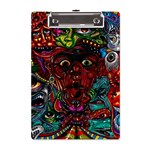 Somewhere Near Oblivion Nightmares Acid Colors Psychedelic A5 Acrylic Clipboard