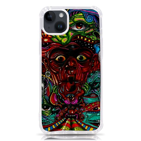 Somewhere Near Oblivion Nightmares Acid Colors Psychedelic iPhone 14 Plus TPU UV Print Case from ArtsNow.com Front