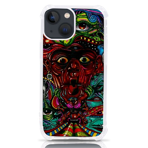Somewhere Near Oblivion Nightmares Acid Colors Psychedelic iPhone 13 mini TPU UV Print Case from ArtsNow.com Front