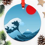 Minimalism Great Wave Off Kanagawa Ornament (Round)