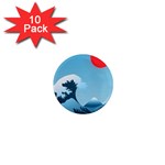 Minimalism Great Wave Off Kanagawa 1  Mini Magnet (10 pack) 