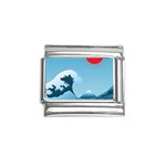 Minimalism Great Wave Off Kanagawa Italian Charm (9mm)