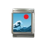 Minimalism Great Wave Off Kanagawa Italian Charm (13mm)