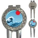 Minimalism Great Wave Off Kanagawa 3-in-1 Golf Divots