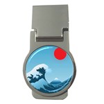 Minimalism Great Wave Off Kanagawa Money Clips (Round) 