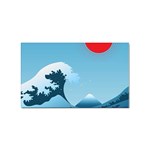 Minimalism Great Wave Off Kanagawa Sticker Rectangular (100 pack)